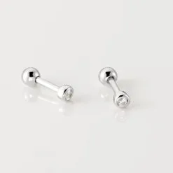 Histoire D'Or Boucles D'oreilles Puces Anani Argent Blanc Oxyde De Zirconium -Boucles d'oreilles pendantes Soldes Boutique FAOFBZW1WJ view2