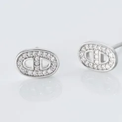 Histoire D'Or Boucles D'oreilles Puces Argent Blanc Caprina Oxydes De Zirconium -Boucles d'oreilles pendantes Soldes Boutique FAOFBZW1Y7 view2