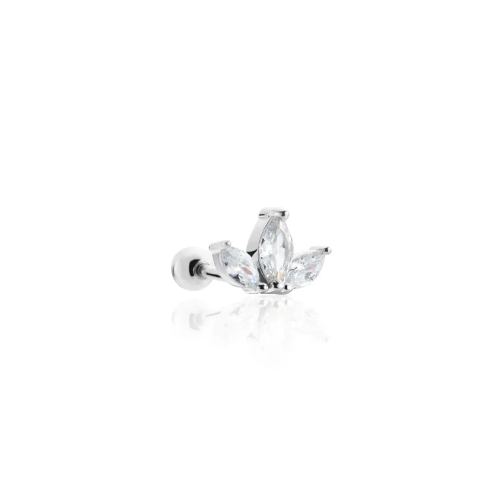 Histoire D'Or Piercing D'oreilles Argent Père Oxydes De Zirconium 1 Histoire D'Or Piercing D'oreilles Argent Père Oxydes De Zirconium