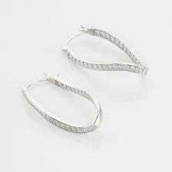 Histoire D'Or Créoles Desya Argent Blanc Oxyde De Zirconium -Boucles d'oreilles pendantes Soldes Boutique FAOFBZW1ZY view2