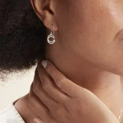 Histoire D'Or Boucles D'oreilles Pendantes Circus Argent Blanc Oxyde De Zirconium -Boucles d'oreilles pendantes Soldes Boutique FAOFBZW858 model0