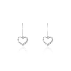 Histoire D'Or Boucles D'oreilles Pendantes Nermin Argent Blanc Oxyde De Zirconium