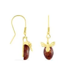 Histoire D'Or Boucles D'oreilles Pendantes Lyla Argent Jaune Ambre -Boucles d'oreilles pendantes Soldes Boutique FAOFJIY002 view1