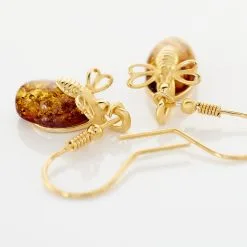 Histoire D'Or Boucles D'oreilles Pendantes Lyla Argent Jaune Ambre -Boucles d'oreilles pendantes Soldes Boutique FAOFJIY002 view2