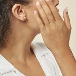 Histoire D'Or Boucles D'oreilles Puces Virgie Argent Rose -Boucles d'oreilles pendantes Soldes Boutique FAOFRW0049 model0