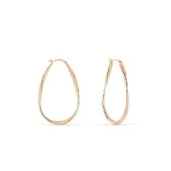 Histoire D'Or Créoles Charlie Gouttes Helicoidales Argent Rose