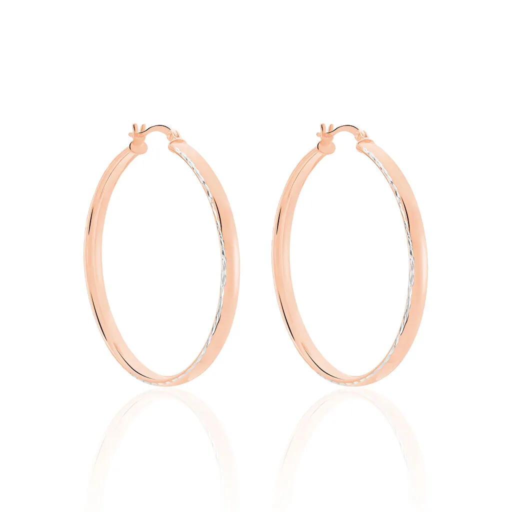 Histoire D'Or Créoles Argent Rose Ava 1 Histoire D'Or Créoles Argent Rose Ava