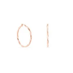 Histoire D'Or Créoles Diane Carrées Helicoidales Argent Rose -Boucles d'oreilles pendantes Soldes Boutique FAOFRW0095 view2