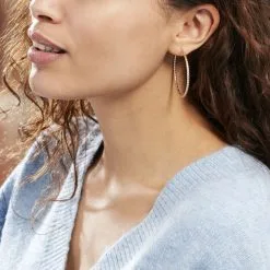 Histoire D'Or Créoles Adyson Effet Perle Argent Rose -Boucles d'oreilles pendantes Soldes Boutique FAOFRW0127 model0