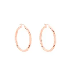Histoire D'Or Créoles Anne Lisse Argent Rose -Boucles d'oreilles pendantes Soldes Boutique FAOFRW0133 view1