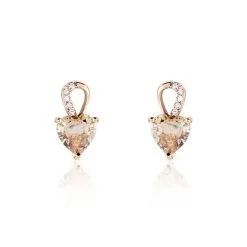 Histoire D'Or Boucles D'oreilles Puces Argent Rose Atieno Oxyde De Zirconium