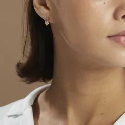 Histoire D'Or Boucles D'oreilles Puces Argent Rose Atieno Oxyde De Zirconium -Boucles d'oreilles pendantes Soldes Boutique FAOFRZC003 model0