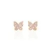 Histoire D'Or Boucles D'oreilles Puces Anne-lise Argent Rose Oxyde De Zirconium