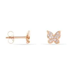 Histoire D'Or Boucles D'oreilles Puces Anne-lise Argent Rose Oxyde De Zirconium -Boucles d'oreilles pendantes Soldes Boutique FAOFRZW444 view1