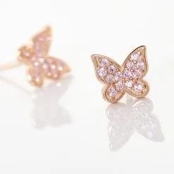 Histoire D'Or Boucles D'oreilles Puces Anne-lise Argent Rose Oxyde De Zirconium -Boucles d'oreilles pendantes Soldes Boutique FAOFRZW444 view2