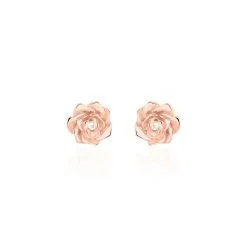 Histoire D'Or Boucles D'oreilles Puces Jannea Argent Rose Oxyde De Zirconium