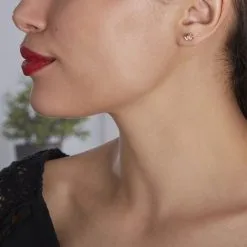 Histoire D'Or Boucles D'oreilles Puces Jannea Argent Rose Oxyde De Zirconium -Boucles d'oreilles pendantes Soldes Boutique FAOFRZW446 model0