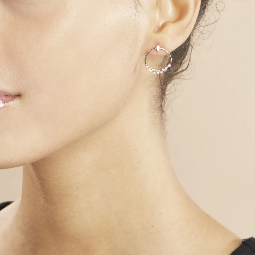 Histoire D'Or Boucles D'oreilles Pendantes Celene Argent Rose Oxyde De Zirconium 4 Histoire D'Or Boucles D'oreilles Pendantes Celene Argent Rose Oxyde De Zirconium – Image 4
