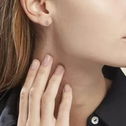 Histoire D'Or Boucles D'oreilles Puces Argent Rose Donella Oxyde De Zirconium -Boucles d'oreilles pendantes Soldes Boutique FAOFRZW462 model0