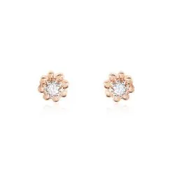 Histoire D'Or Boucles D'oreilles Puces Argent Rose Donella Oxyde De Zirconium