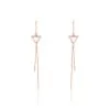 Histoire D'Or Boucles D'oreilles Pendantes Loria Argent Rose Oxyde De Zirconium
