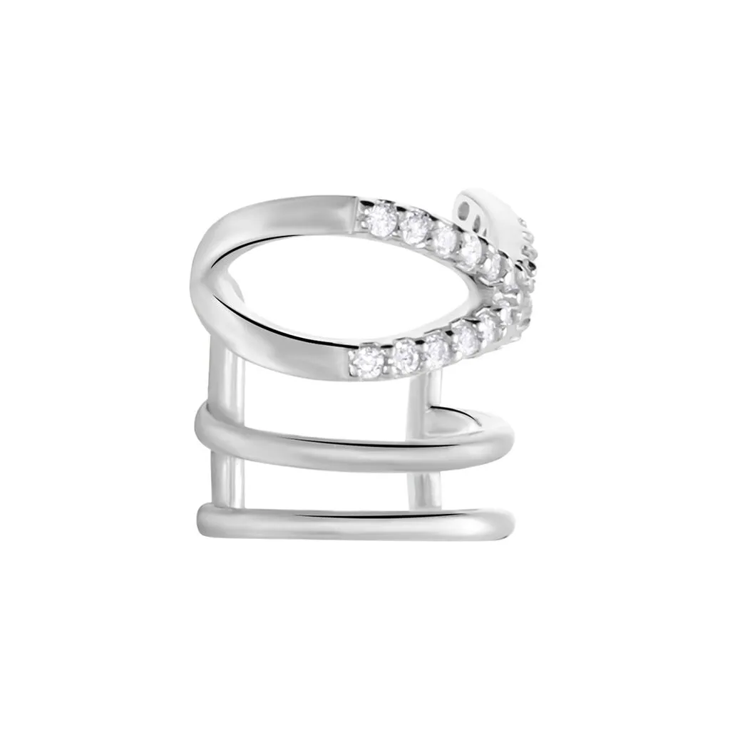 Histoire D'Or Bague D'oreille Unitaire Pancho Argent Blanc Oxyde 2 Histoire D'Or Bague D'oreille Unitaire Pancho Argent Blanc Oxyde – Image 2