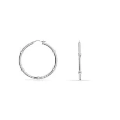 Histoire D'Or Créoles Aivy Rondes Acier Blanc Strass -Boucles d'oreilles pendantes Soldes Boutique FIOFBPW016 view2