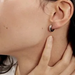 Histoire D'Or Créoles Casilda Acier Blanc -Boucles d'oreilles pendantes Soldes Boutique FIOFBW0045 model1