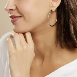 Histoire D'Or Créoles Carmeline Acier Blanc 7 Histoire D'Or Créoles Carmeline Acier Blanc -Boucles d'oreilles pendantes Soldes Boutique FIOFBW0058 model0