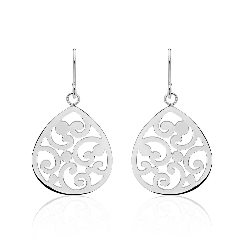 Histoire D'Or Boucles D'oreilles Pendantes Leylia Acier Blanc 1 Histoire D'Or Boucles D'oreilles Pendantes Leylia Acier Blanc