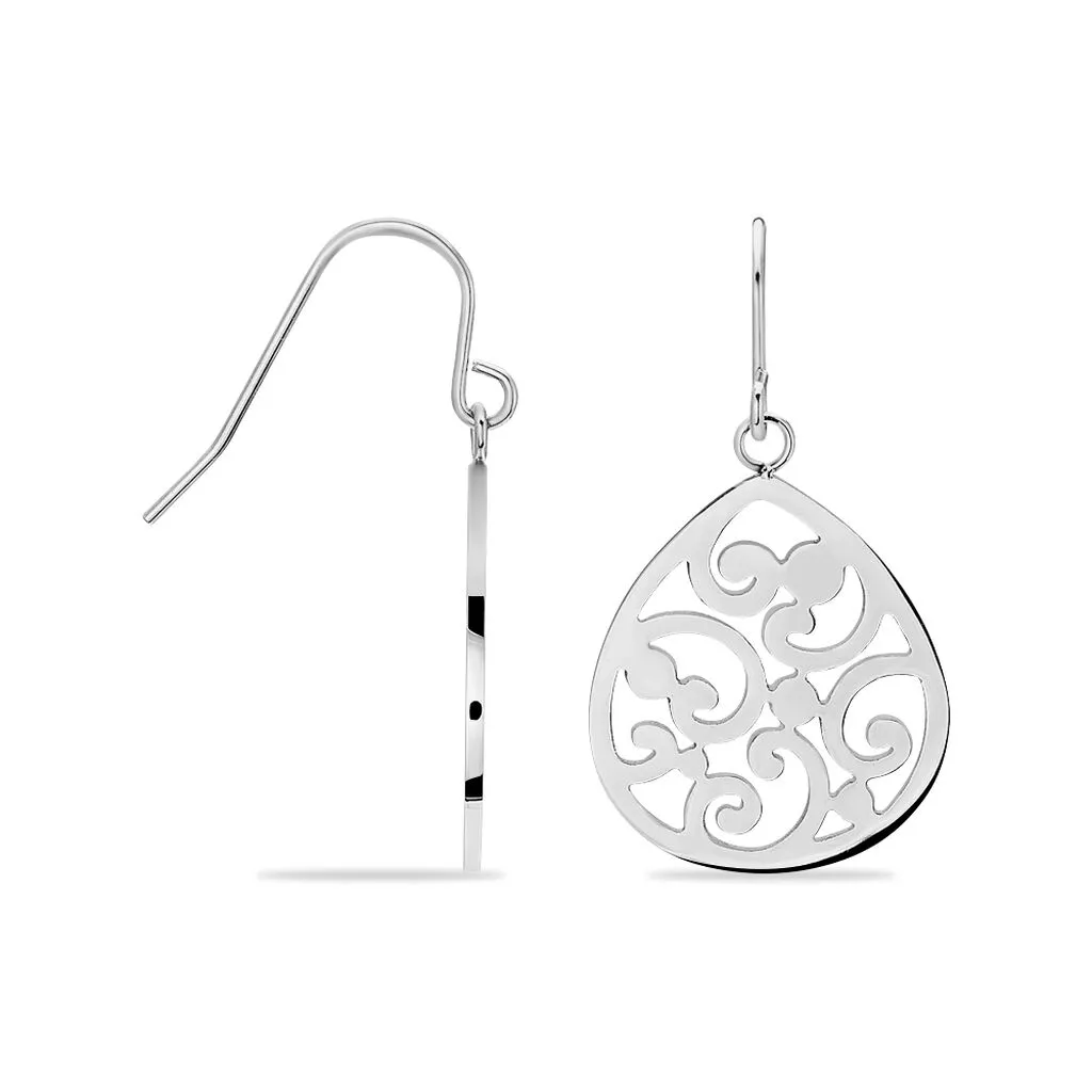 Histoire D'Or Boucles D'oreilles Pendantes Leylia Acier Blanc 2 Histoire D'Or Boucles D'oreilles Pendantes Leylia Acier Blanc – Image 2