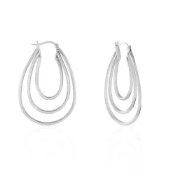 Histoire D'Or Créoles Aglae Acier Blanc