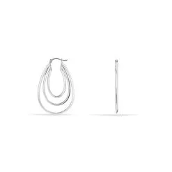 Histoire D'Or Créoles Aglae Acier Blanc -Boucles d'oreilles pendantes Soldes Boutique FIOFBW0154 view2