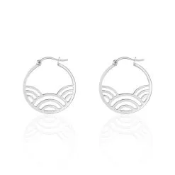 Histoire D'Or Boucles D'oreilles Pendantes Vagua Acier Blanc