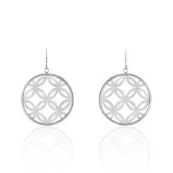 Histoire D'Or Boucles D'oreilles Pendantes Danyl Acier Blanc