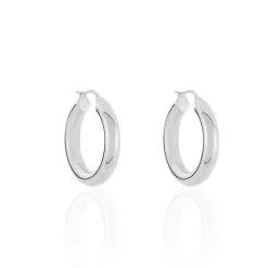 Histoire D'Or Créoles Adama Acier Blanc -Boucles d'oreilles pendantes Soldes Boutique FIOFBW0314 view1