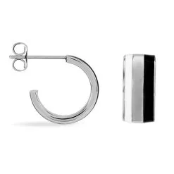 Histoire D'Or Créoles Gemini Acier Blanc 3 Histoire D'Or Créoles Gemini Acier Blanc -Boucles d'oreilles pendantes Soldes Boutique FIOFBXD001 view1