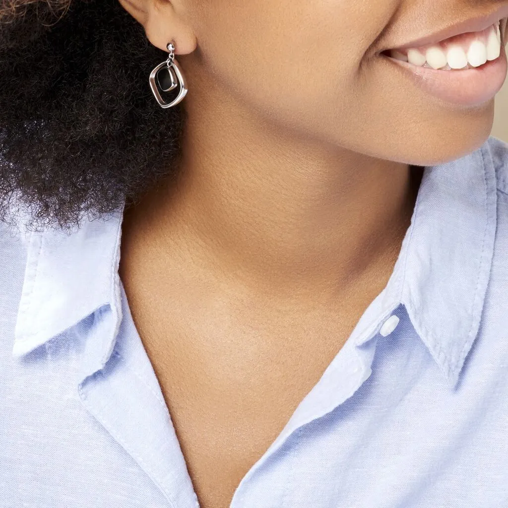 Histoire D'Or Boucles D'oreilles Pendantes Hayata Acier Blanc 3 Histoire D'Or Boucles D'oreilles Pendantes Hayata Acier Blanc – Image 3