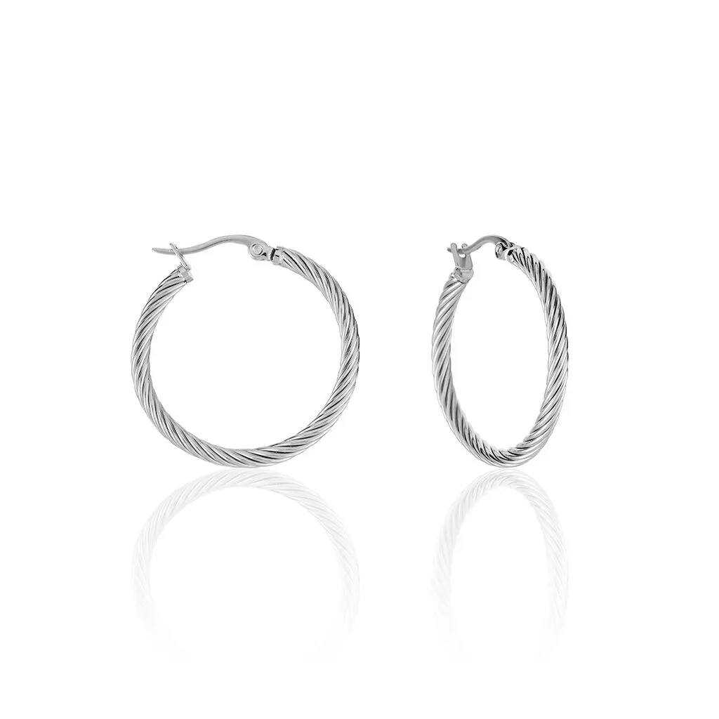 Histoire D'Or Créoles Acier Gris Pascau 1 Histoire D'Or Créoles Acier Gris Pascau