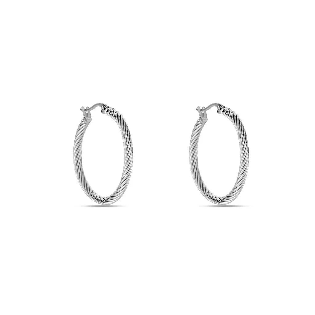 Histoire D'Or Créoles Acier Gris Pascau 2 Histoire D'Or Créoles Acier Gris Pascau – Image 2