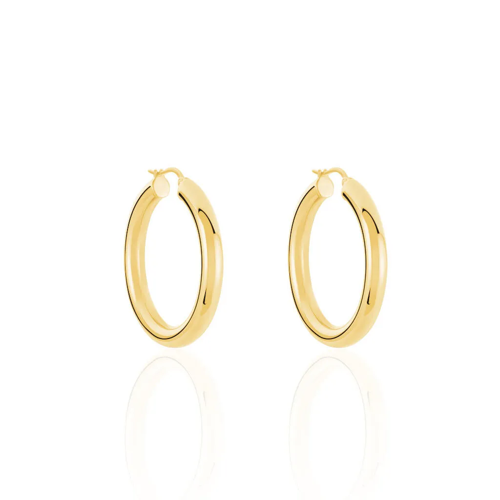 Histoire D'Or Créoles Amael Acier Jaune 2 Histoire D'Or Créoles Amael Acier Jaune – Image 2