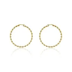 Histoire D'Or Creoles Acier Dore Antonello