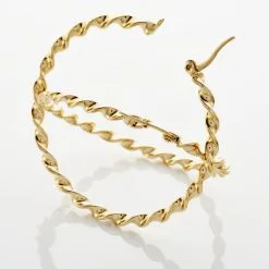 Histoire D'Or Creoles Acier Dore Antonello -Boucles d'oreilles pendantes Soldes Boutique FIOFJW0101 view2