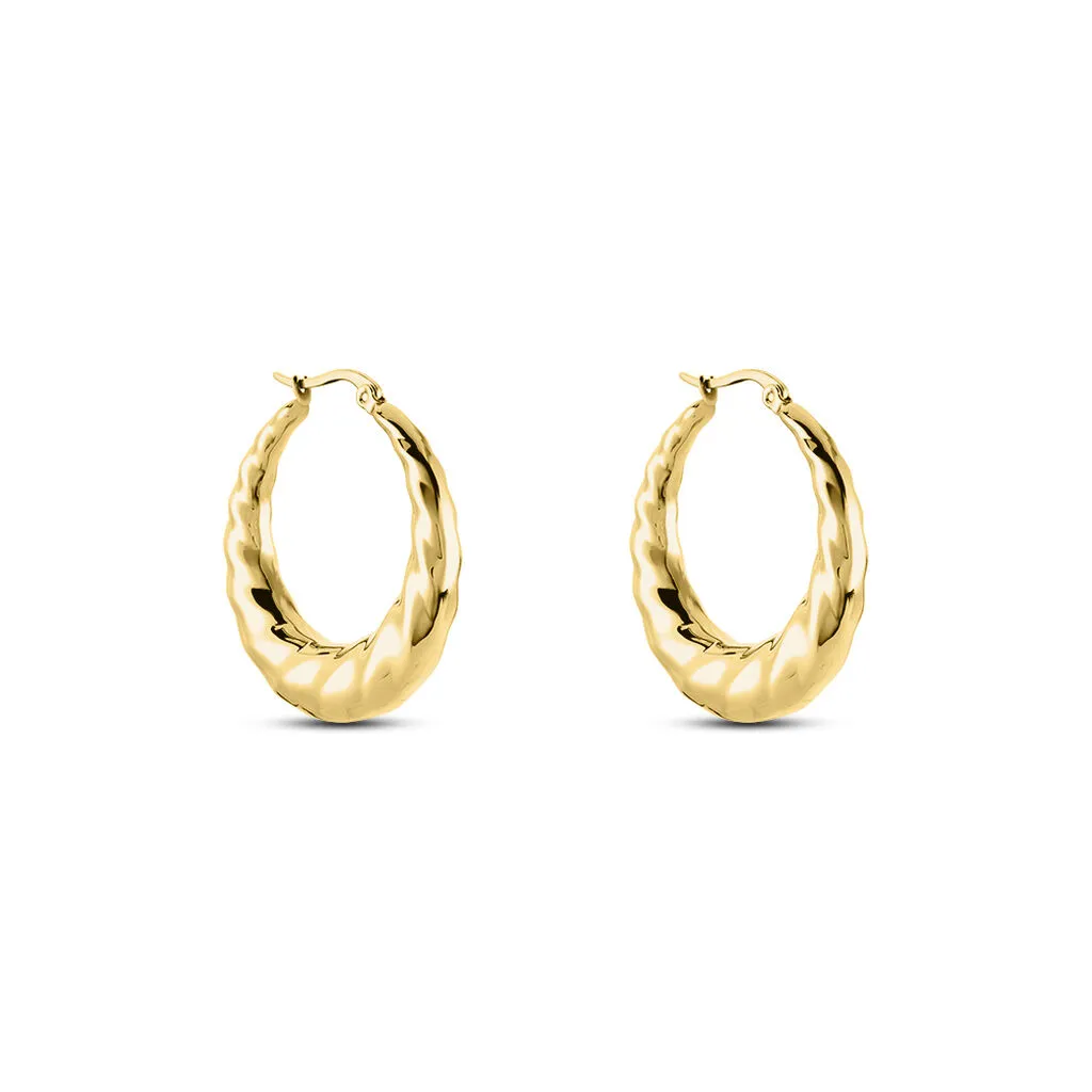 Histoire D'Or Créoles Acier Doré Ibbie 2 Histoire D'Or Créoles Acier Doré Ibbie – Image 2