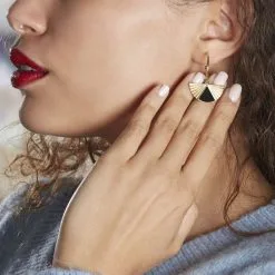 Histoire D'Or Créoles Acier Dore Sunshine -Boucles d'oreilles pendantes Soldes Boutique FIOFJWN001 model0