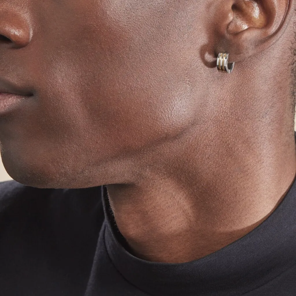 Histoire D'Or Créole Unitaire Acier Blanc Et Plaqué Or Anson 4 Histoire D'Or Créole Unitaire Acier Blanc Et Plaqué Or Anson – Image 4