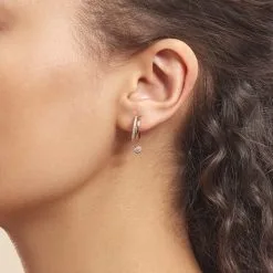 Histoire D'Or Créoles Plaqué Or Jaune Par Oxyde De Zirconium -Boucles d'oreilles pendantes Soldes Boutique FNOFJZW545 model0