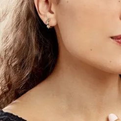 Histoire D'Or Créoles More Plaqué Or Jaune Pierre Artificielle 9 Histoire D'Or Créoles More Plaqué Or Jaune Pierre Artificielle -Boucles d'oreilles pendantes Soldes Boutique FQOFJL5001 model1