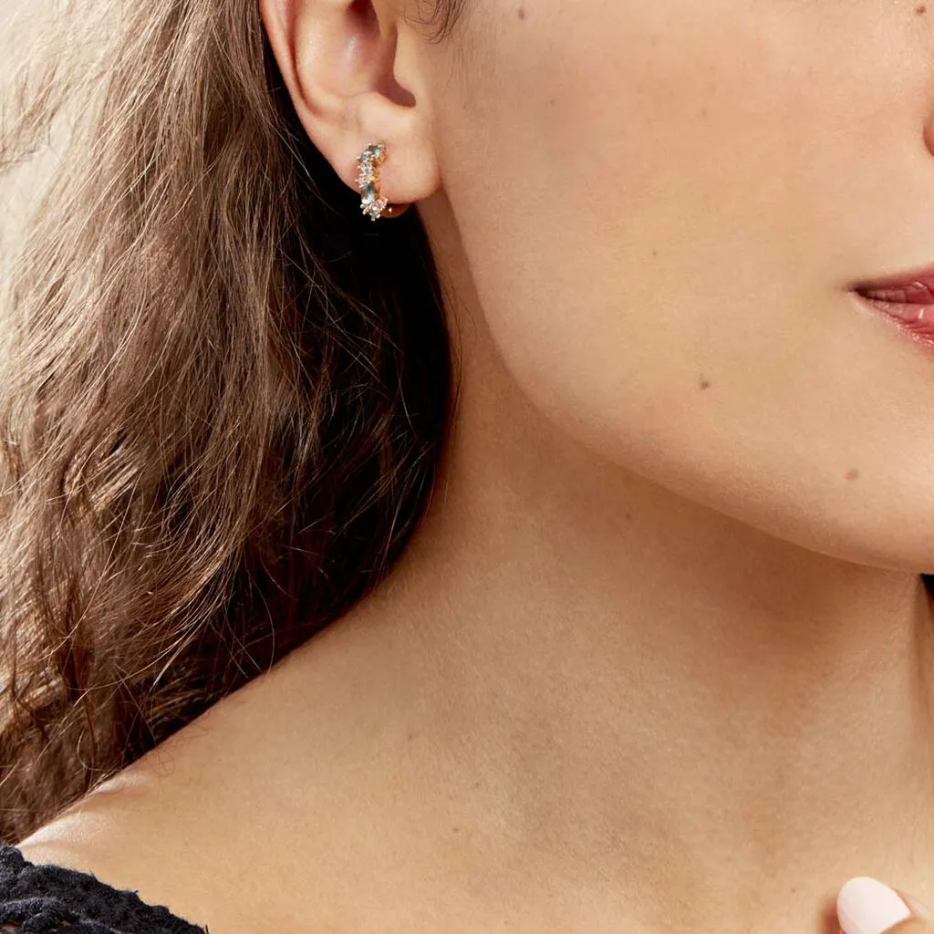 Histoire D'Or Créoles More Plaqué Or Jaune Pierre Artificielle 5 Histoire D'Or Créoles More Plaqué Or Jaune Pierre Artificielle – Image 5