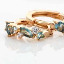 Histoire D'Or Créoles More Plaqué Or Jaune Pierre Artificielle 7 Histoire D'Or Créoles More Plaqué Or Jaune Pierre Artificielle -Boucles d'oreilles pendantes Soldes Boutique FQOFJL5001 view3